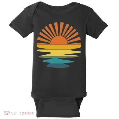Retro Sunset Baby Bodysuit