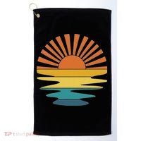 Retro Sunset Golf Towel thumb 0
