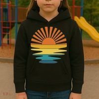 Retro Sunset Kids Hoodie thumb 3