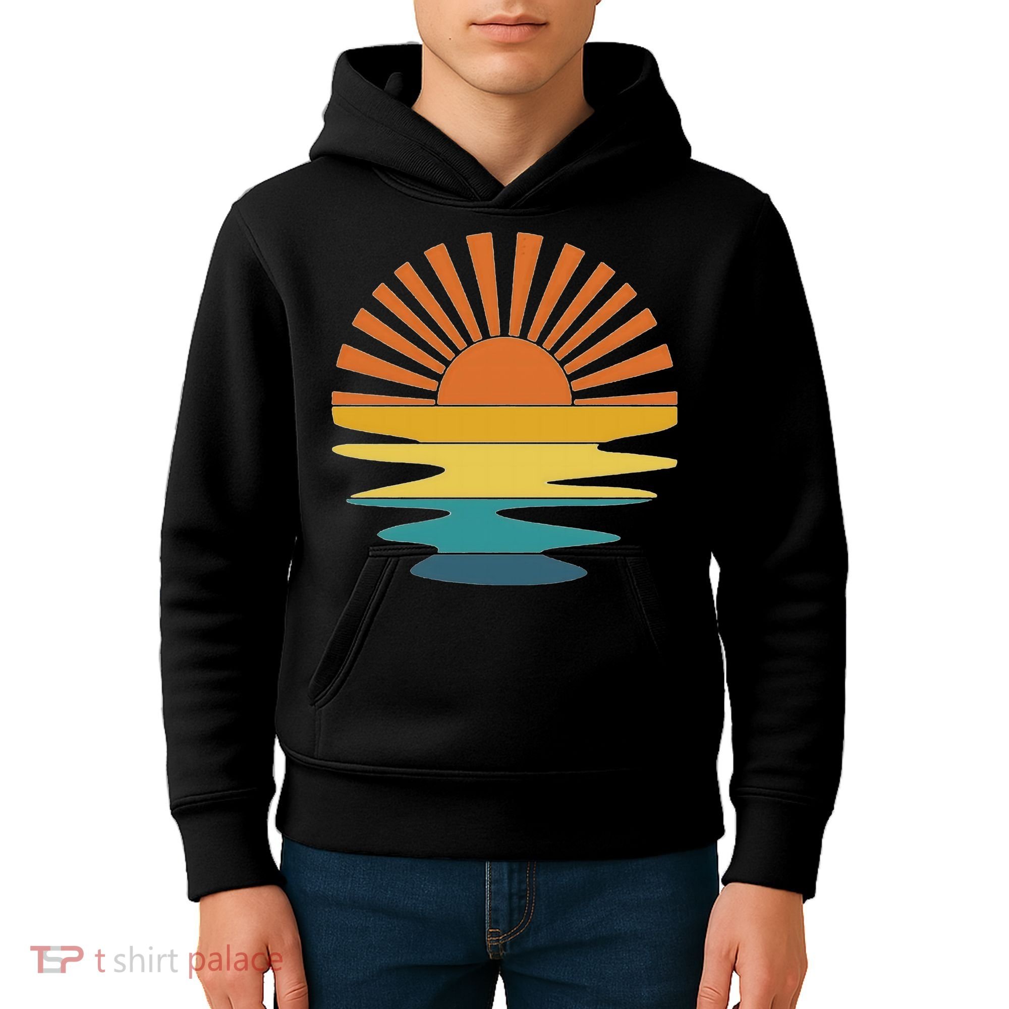 Retro Sunset Kids Hoodie