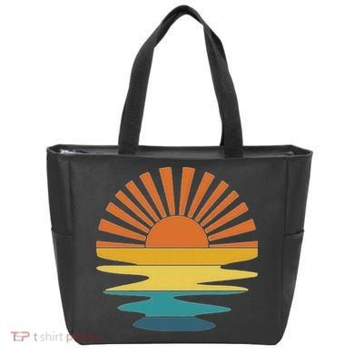 Retro Sunset Tote Bag