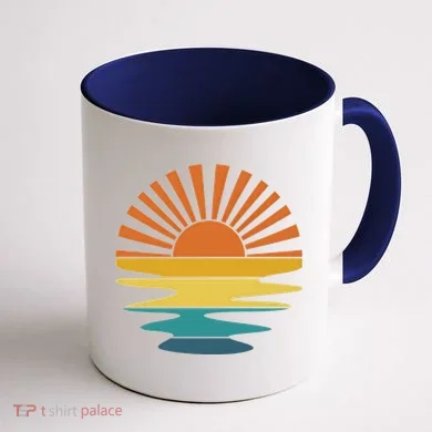 Retro Sunset Coffee Mug back