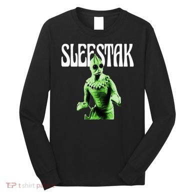 Retro Sleestak Reptilian Alien Graphic Long Sleeve Shirt