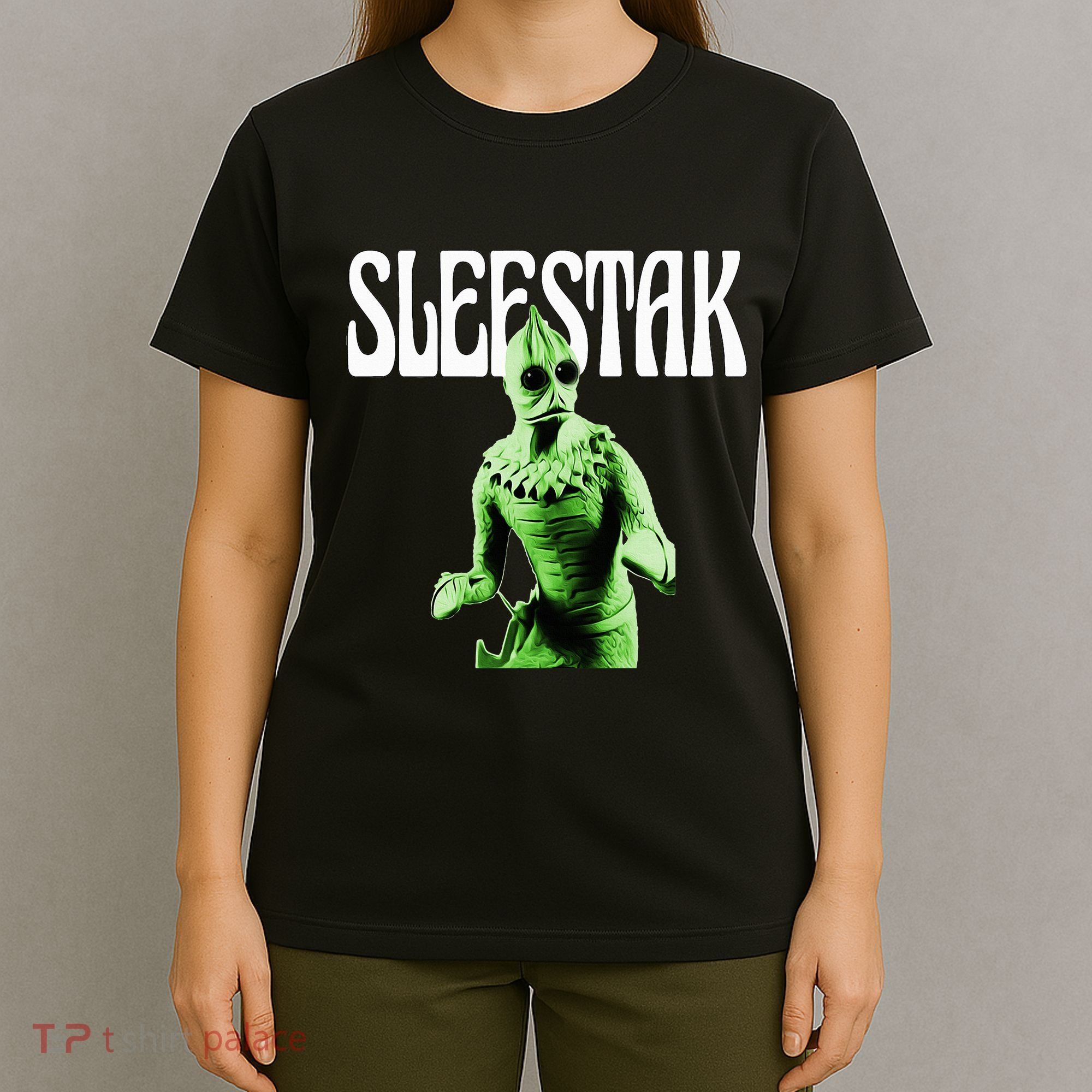 Retro Sleestak Reptilian Alien Graphic T-Shirt