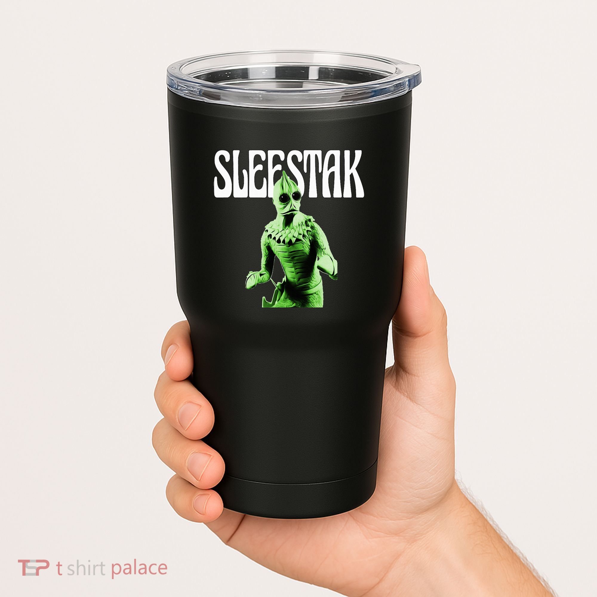 Retro Sleestak Reptilian Alien Graphic Tumbler