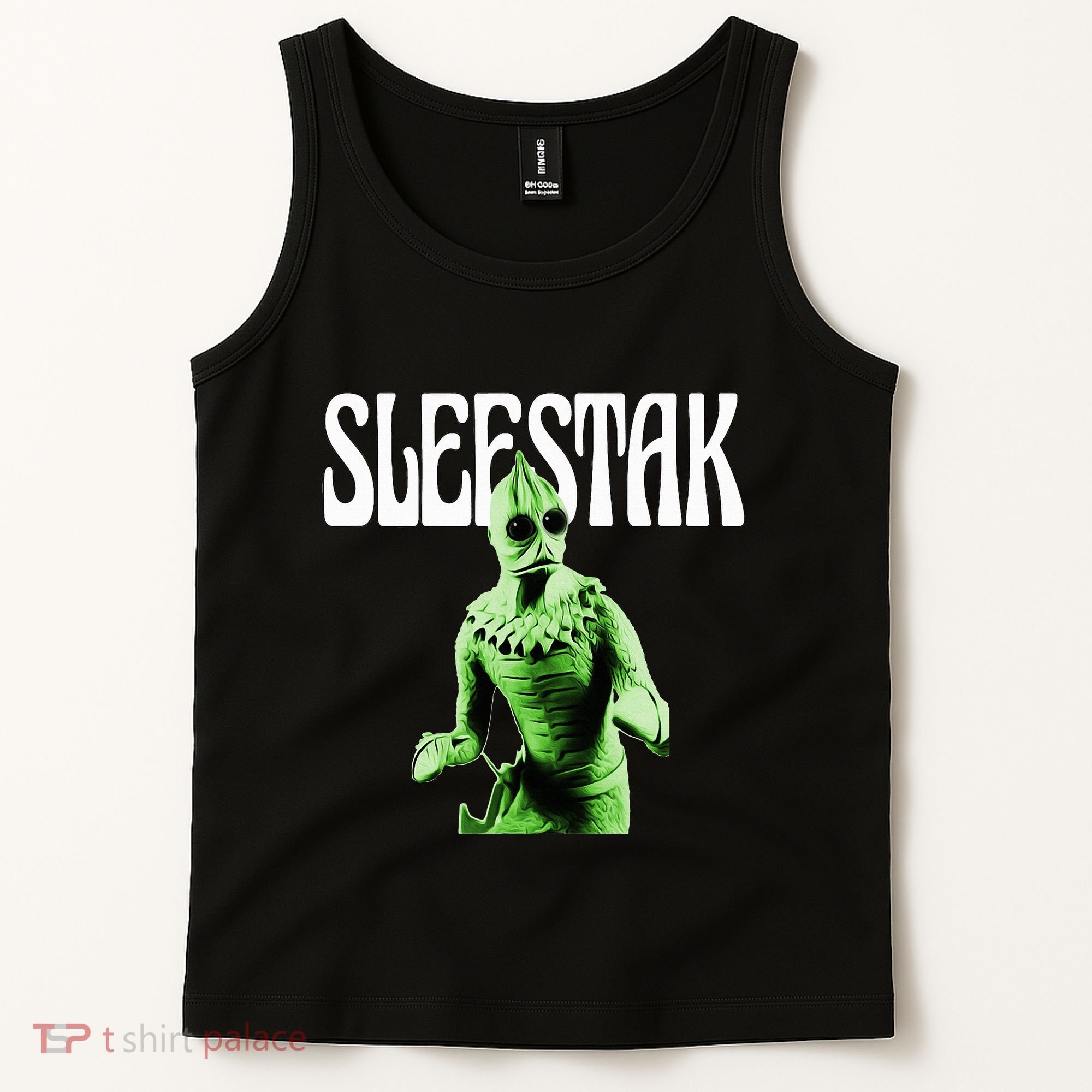 Retro Sleestak Reptilian Alien Graphic Tank Top