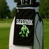 Retro Sleestak Reptilian Alien Graphic Golf Towel thumb 2