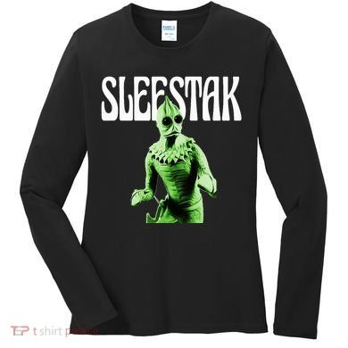 Retro Sleestak Reptilian Alien Graphic Women's Long Sleeve Shirt
