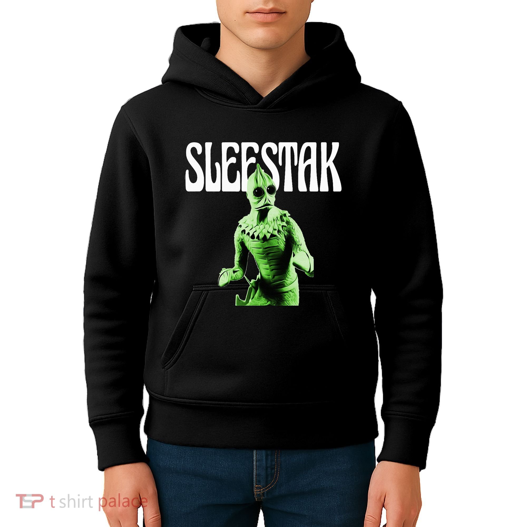 Retro Sleestak Reptilian Alien Graphic Kids Hoodie