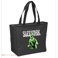 Retro Sleestak Reptilian Alien Graphic Tote Bag thumb 2