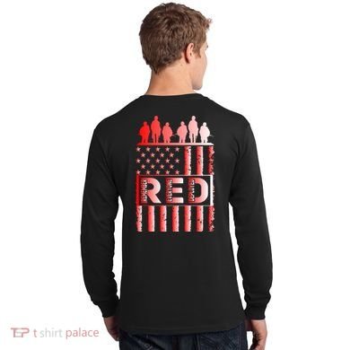 R.E.D. Soldiers Remember Everyone Deployed R.E.D. Friday Long Sleeve Shirt back