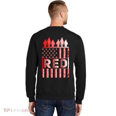 R.E.D. Soldiers Remember Everyone Deployed R.E.D. Friday Sweatshirt back