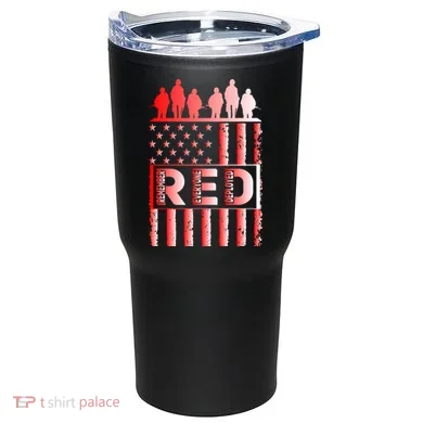 R.E.D. Soldiers Remember Everyone Deployed R.E.D. Friday Tumbler back
