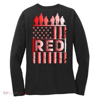 R.E.D. Soldiers Remember Everyone Deployed R.E.D. Friday Women's Long Sleeve Shirt back