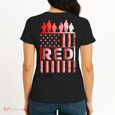 R.E.D. Soldiers Remember Everyone Deployed R.E.D. Friday Women's T-Shirt back