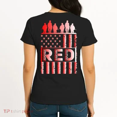 R.E.D. Soldiers Remember Everyone Deployed R.E.D. Friday Women's T-Shirt back