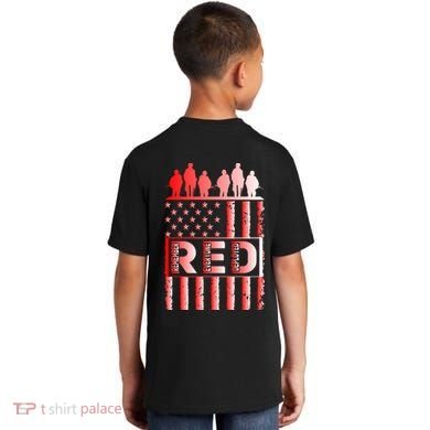 R.E.D. Soldiers Remember Everyone Deployed R.E.D. Friday Kids T-Shirt back