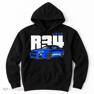Retro Skyline R34 Jdm 90s Aesthetic Hoodie