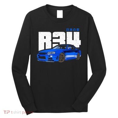 Retro Skyline R34 Jdm 90s Aesthetic Long Sleeve Shirt