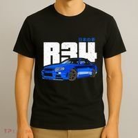 Retro Skyline R34 Jdm 90s Aesthetic T-Shirt thumb 3