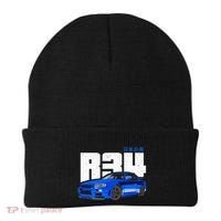 Retro Skyline R34 Jdm 90s Aesthetic Beanie thumb 0