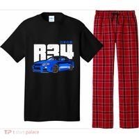 Retro Skyline R34 Jdm 90s Aesthetic Pajama Set thumb 0