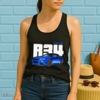 Retro Skyline R34 Jdm 90s Aesthetic Women's Tank Top thumb 2