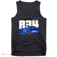 Retro Skyline R34 Jdm 90s Aesthetic Tank Top thumb 0