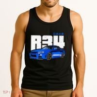 Retro Skyline R34 Jdm 90s Aesthetic Tank Top thumb 3