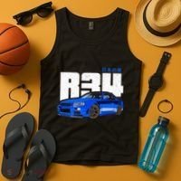 Retro Skyline R34 Jdm 90s Aesthetic Tank Top thumb 4