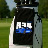 Retro Skyline R34 Jdm 90s Aesthetic Golf Towel thumb 2