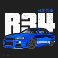 Retro Skyline R34 Jdm 90s Aesthetic Golf Towel thumb 3