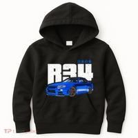 Retro Skyline R34 Jdm 90s Aesthetic Kids Hoodie thumb 0