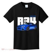 Retro Skyline R34 Jdm 90s Aesthetic Kids T-Shirt thumb 0