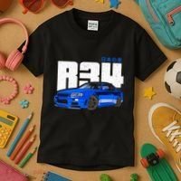 Retro Skyline R34 Jdm 90s Aesthetic Kids T-Shirt thumb 3