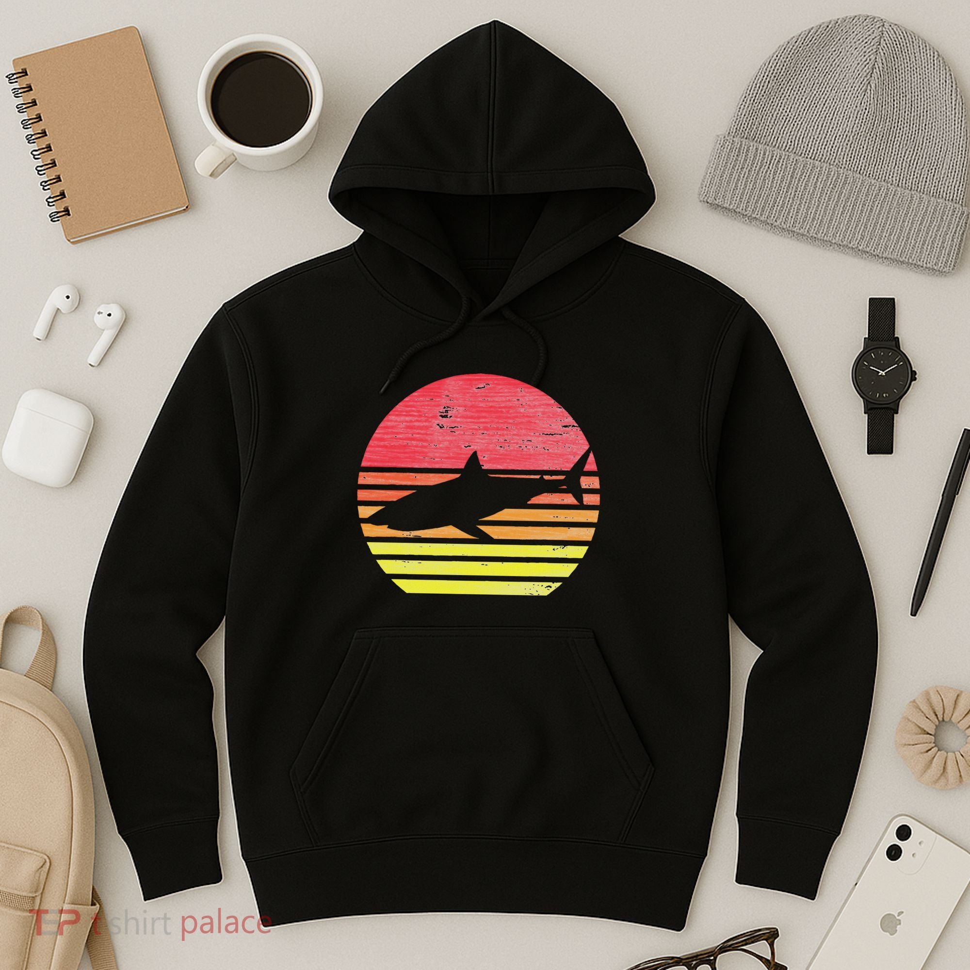 Retro Shark Hoodie