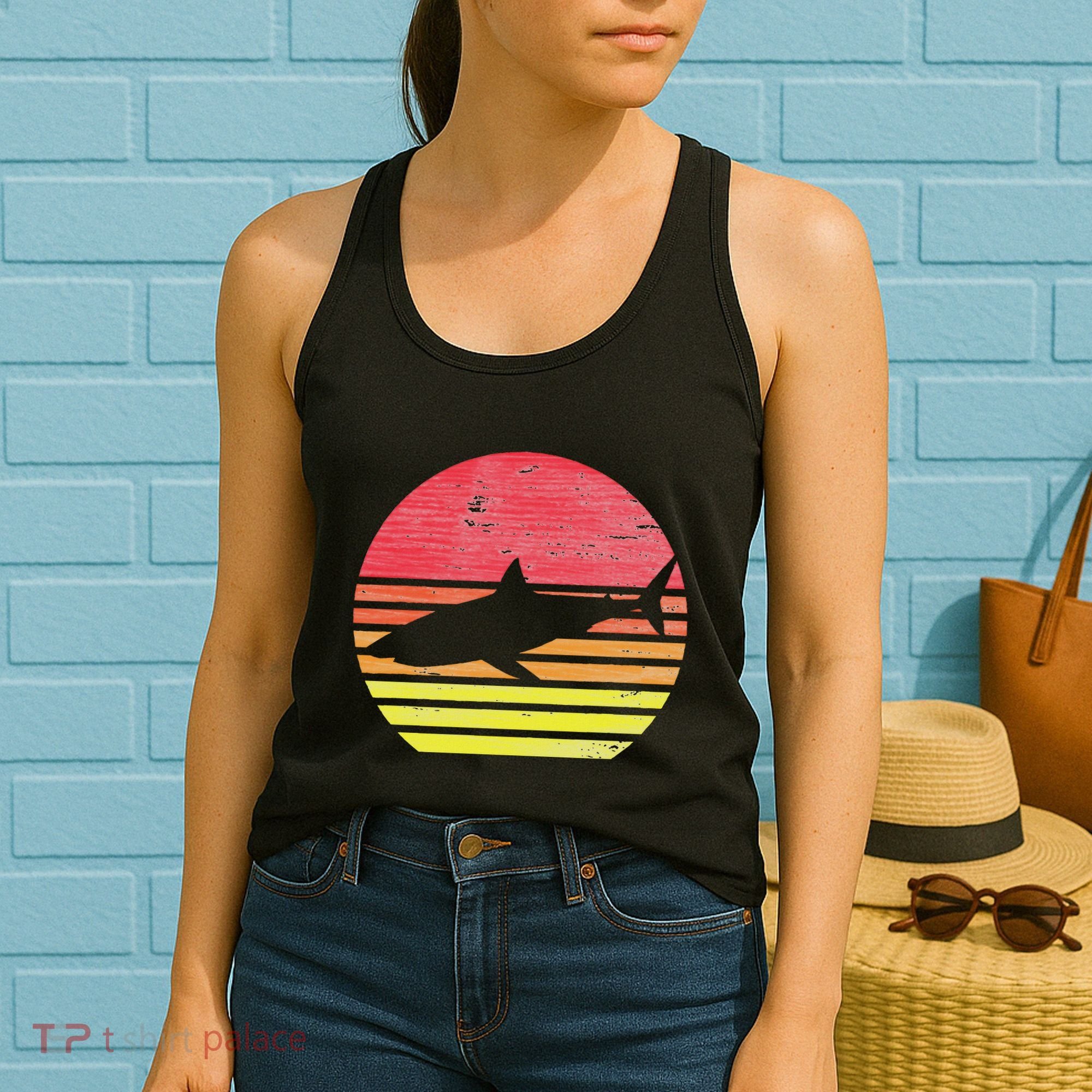 Retro Shark Women's Tank Top