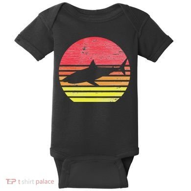 Retro Shark Baby Bodysuit