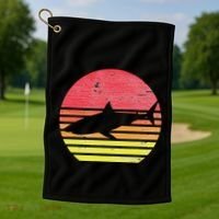 Retro Shark Golf Towel thumb 1