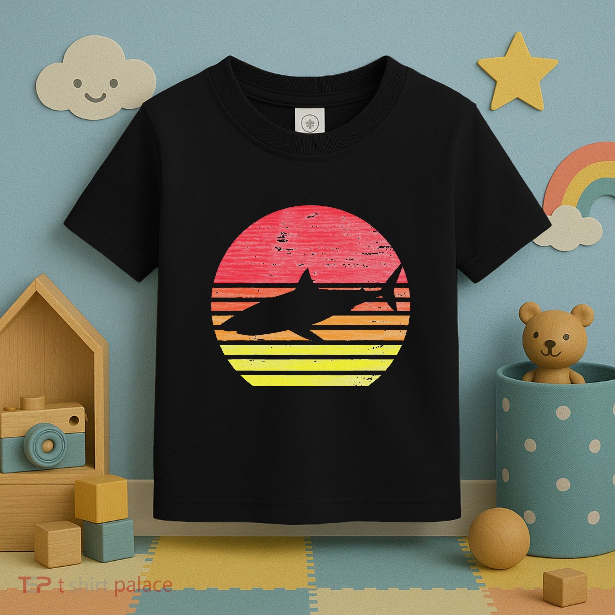 Retro Shark Toddler T-Shirt