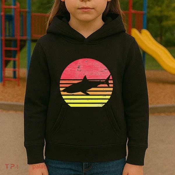 Retro Shark Kids Hoodie