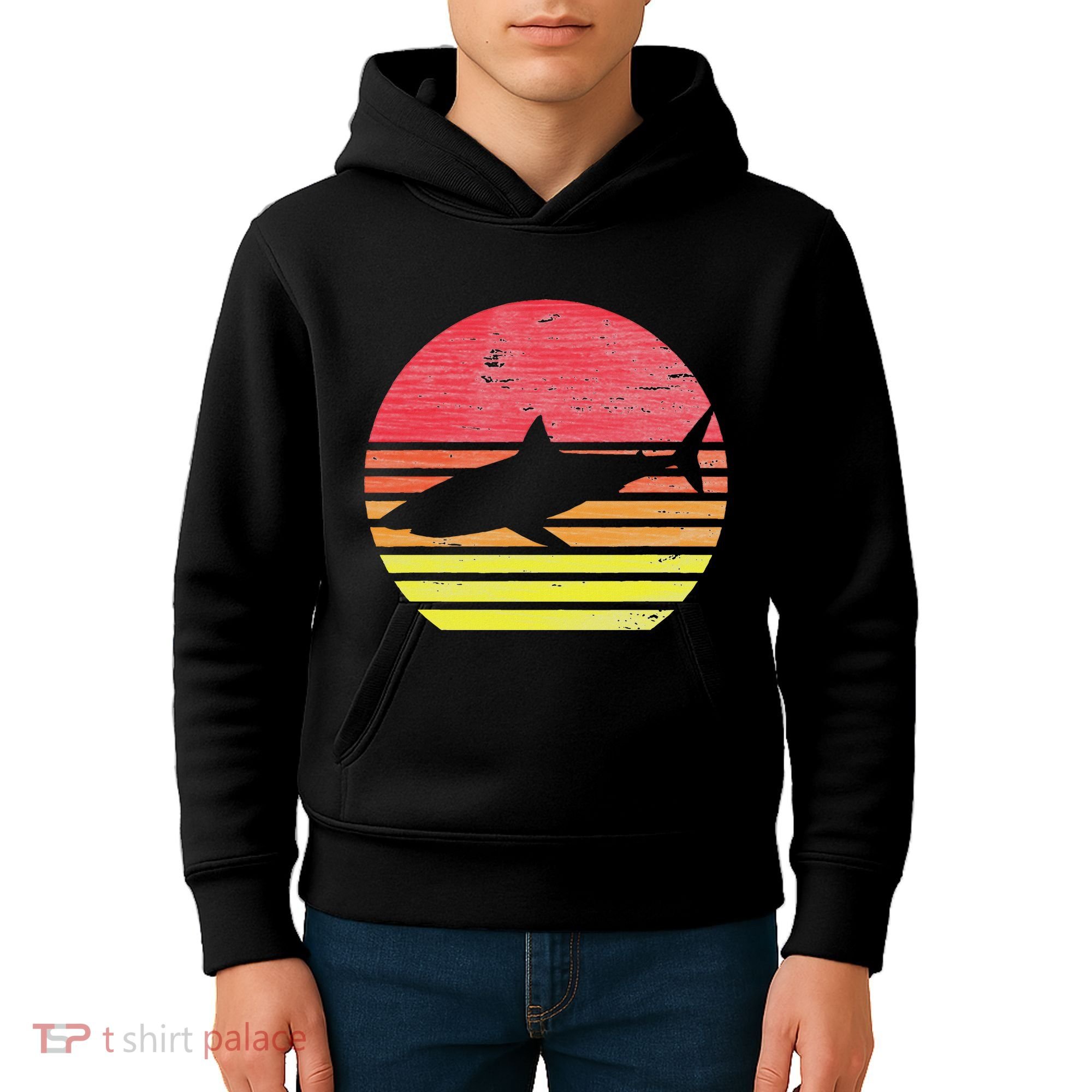 Retro Shark Kids Hoodie