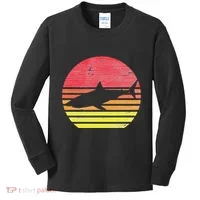 Retro Shark Kids Long Sleeve Shirt thumb 0