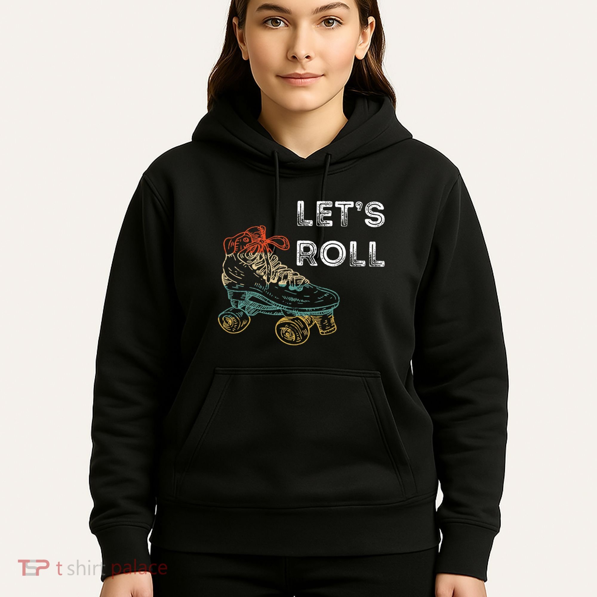 Roller Skates Running 70s 80s Roller Skating Inline Skater Hoodie
