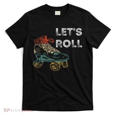 Roller Skates Running 70s 80s Roller Skating Inline Skater T-Shirt