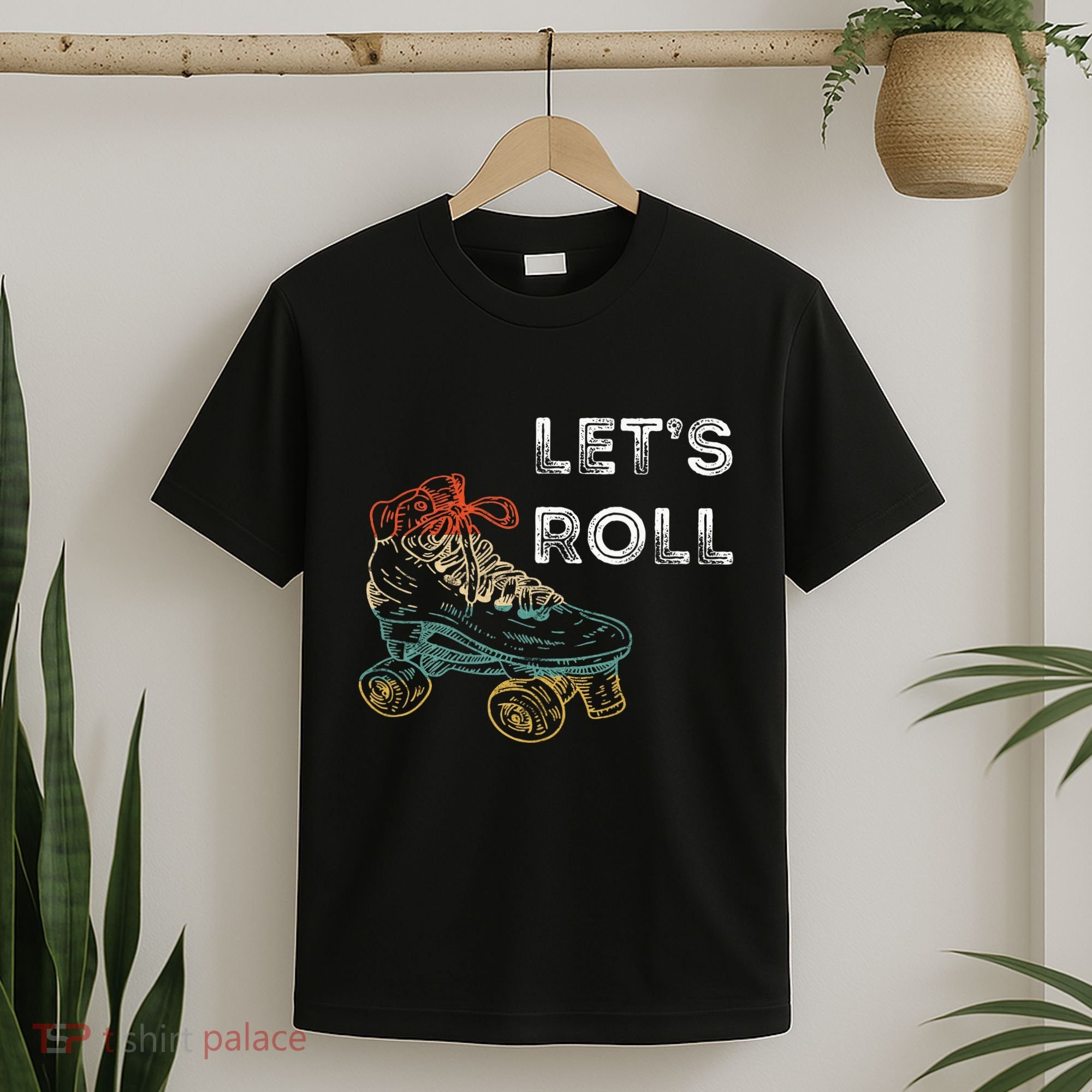 Roller Skates Running 70s 80s Roller Skating Inline Skater T-Shirt