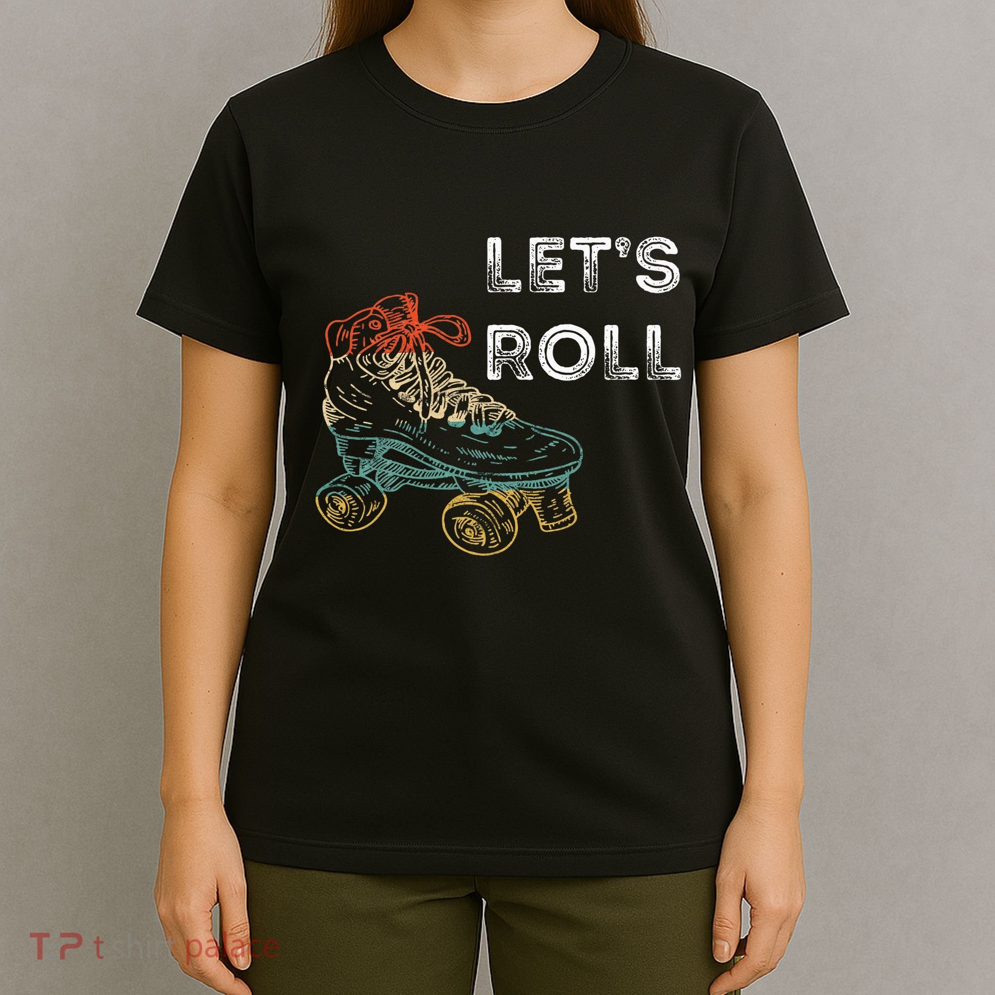 Roller Skates Running 70s 80s Roller Skating Inline Skater T-Shirt