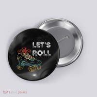 Roller Skates Running 70s 80s Roller Skating Inline Skater Button thumb 0
