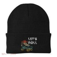 Roller Skates Running 70s 80s Roller Skating Inline Skater Beanie thumb 0