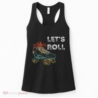 Roller Skates Running 70s 80s Roller Skating Inline Skater Women's Tank Top thumb 0